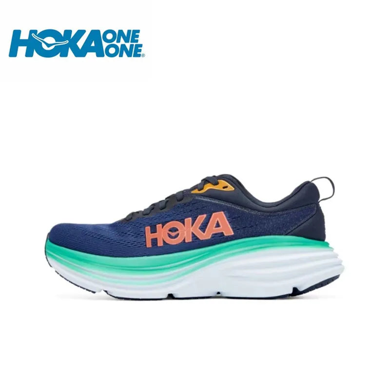 HOKA Sport-Laufschuhe Bondi 8, atmungsaktiv, rutschfest, dämpfend, Straßenlaufschuhe, Herren, Sportschuhe, Lifestyle, Outdoor-Sneaker, Damen