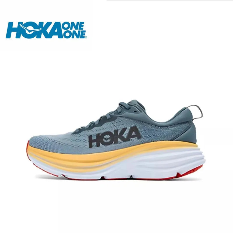 HOKA Sport-Laufschuhe Bondi 8, atmungsaktiv, rutschfest, dämpfend, Straßenlaufschuhe, Herren, Sportschuhe, Lifestyle, Outdoor-Sneaker, Damen