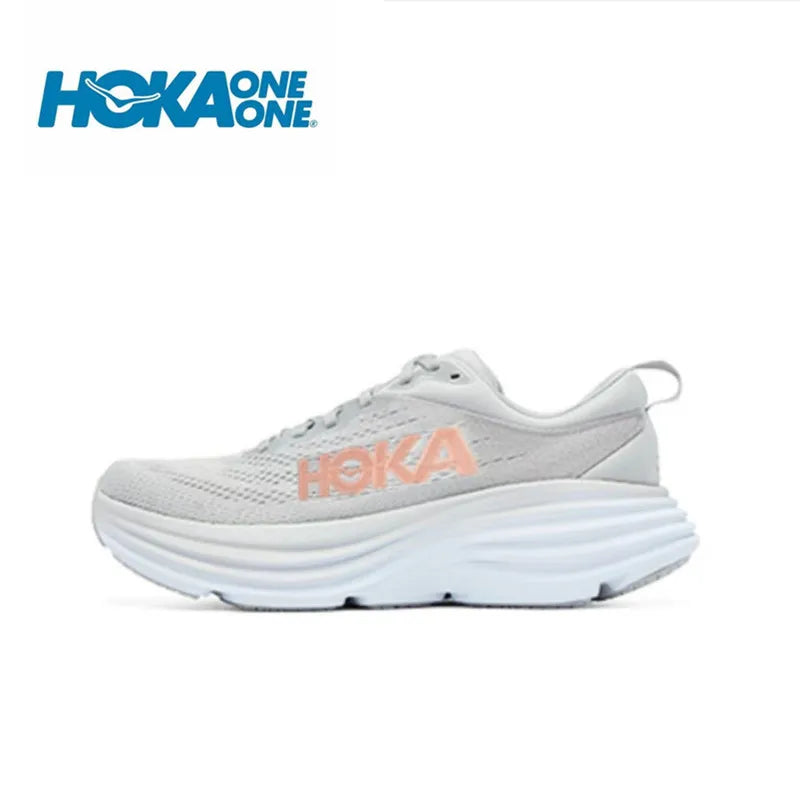 HOKA Sport-Laufschuhe Bondi 8, atmungsaktiv, rutschfest, dämpfend, Straßenlaufschuhe, Herren, Sportschuhe, Lifestyle, Outdoor-Sneaker, Damen