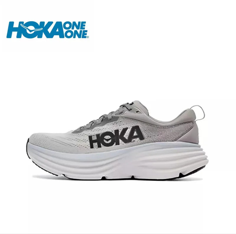 HOKA Sport-Laufschuhe Bondi 8, atmungsaktiv, rutschfest, dämpfend, Straßenlaufschuhe, Herren, Sportschuhe, Lifestyle, Outdoor-Sneaker, Damen