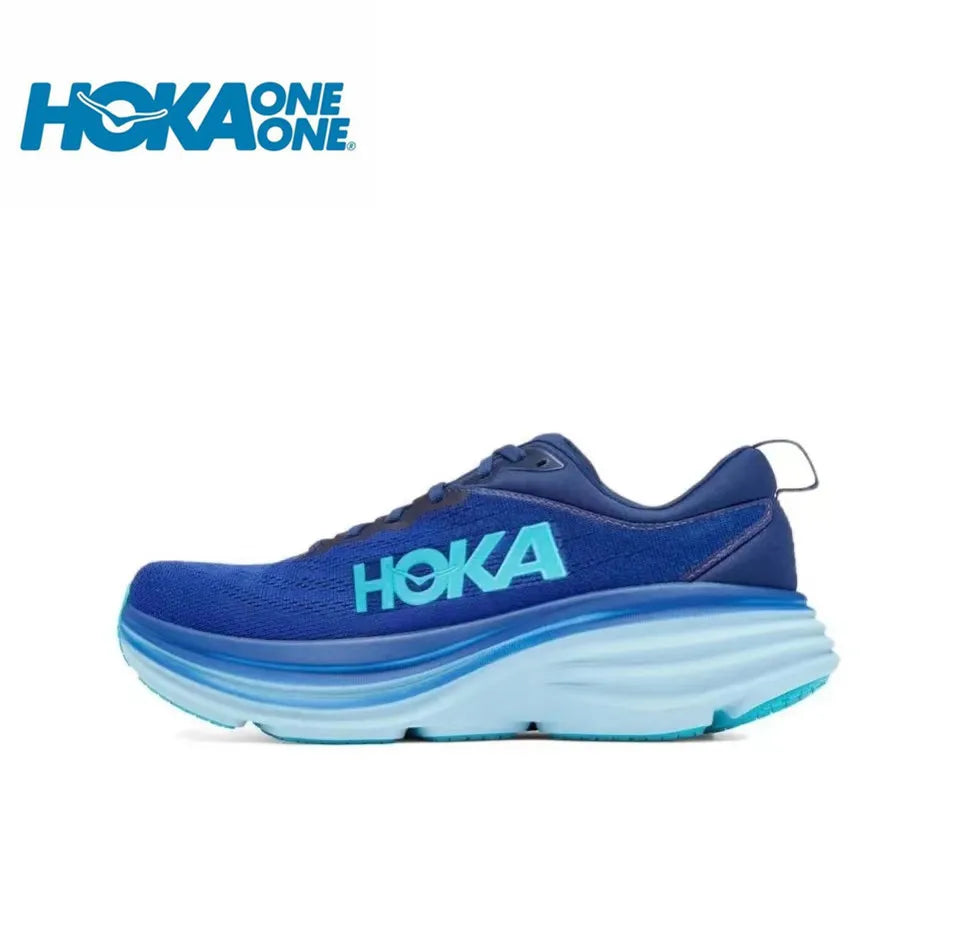 HOKA Sport-Laufschuhe Bondi 8, atmungsaktiv, rutschfest, dämpfend, Straßenlaufschuhe, Herren, Sportschuhe, Lifestyle, Outdoor-Sneaker, Damen
