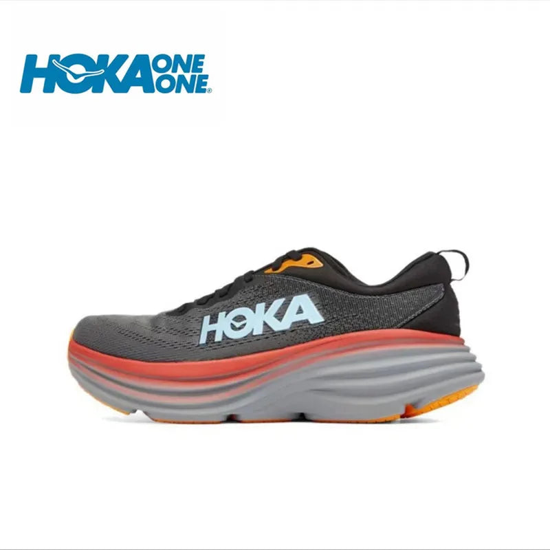 HOKA Sport-Laufschuhe Bondi 8, atmungsaktiv, rutschfest, dämpfend, Straßenlaufschuhe, Herren, Sportschuhe, Lifestyle, Outdoor-Sneaker, Damen