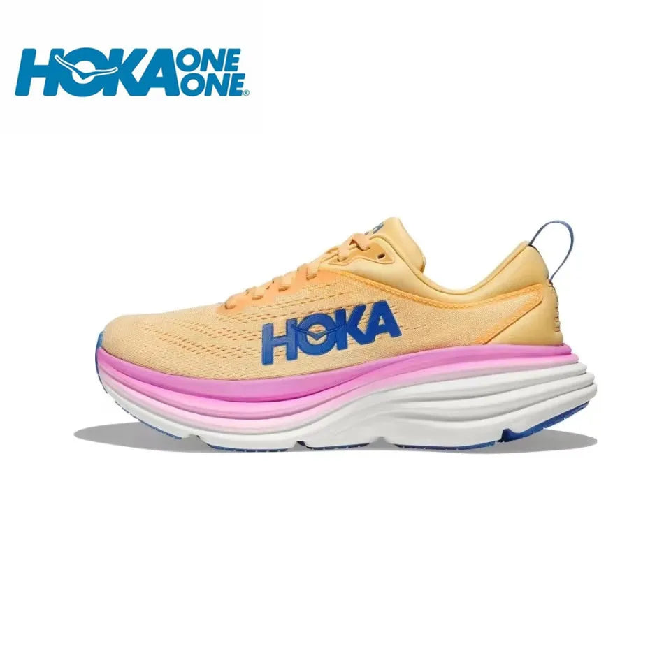 HOKA Sport-Laufschuhe Bondi 8, atmungsaktiv, rutschfest, dämpfend, Straßenlaufschuhe, Herren, Sportschuhe, Lifestyle, Outdoor-Sneaker, Damen