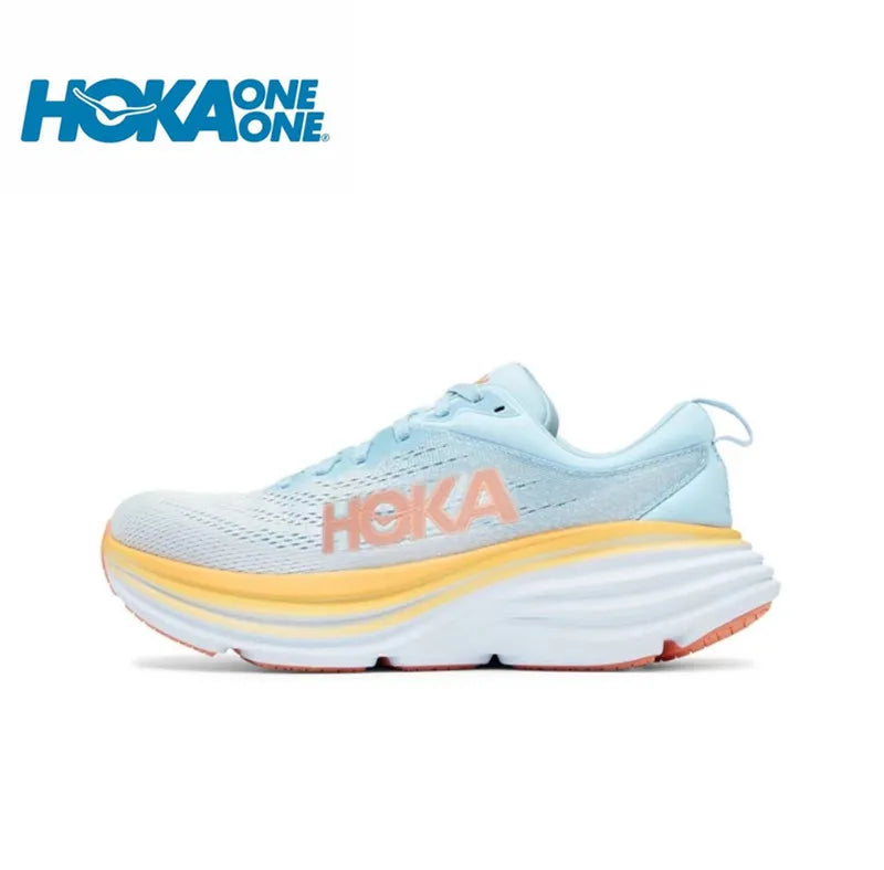 HOKA Sport-Laufschuhe Bondi 8, atmungsaktiv, rutschfest, dämpfend, Straßenlaufschuhe, Herren, Sportschuhe, Lifestyle, Outdoor-Sneaker, Damen